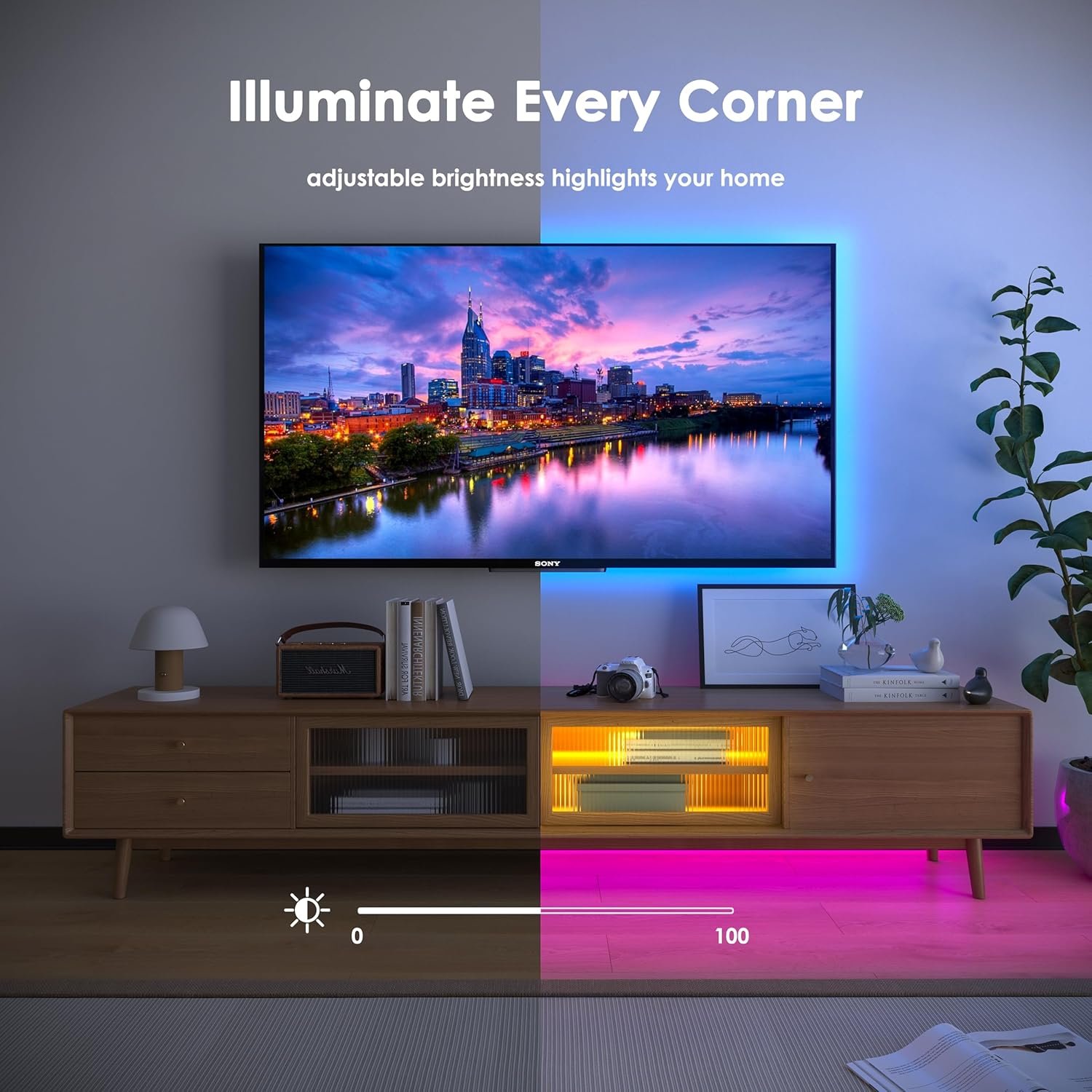 Hovvida LED Strip 20m WiFi, Kompatibel mit Alexa und Google Home, 30 LEDs/Meter, 24 V RGB LED -LED -LED, 600 LEDs, App und Fernbedienung, Musikmodus, LED für Zimmer, Küche, Schlafzimmer, Bar, Party – Bild 5