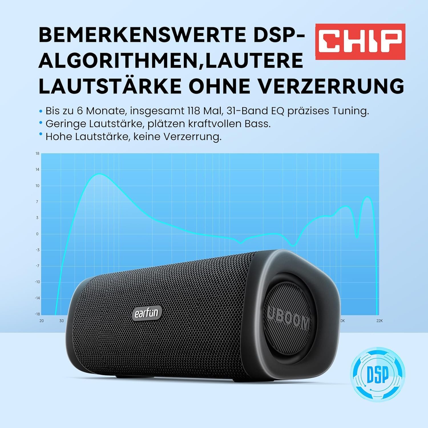Uboom L Bluetooth Lautspecher, Kabelloser Lautspecher 28W Stereo Sound, Sattte Bässe MIT 2 Treibern, IP67 Wasserdicht & Staubdicht, Dual -Pairing, 16H, Outdoor -Musikbox -Fein -Party – Bild 3