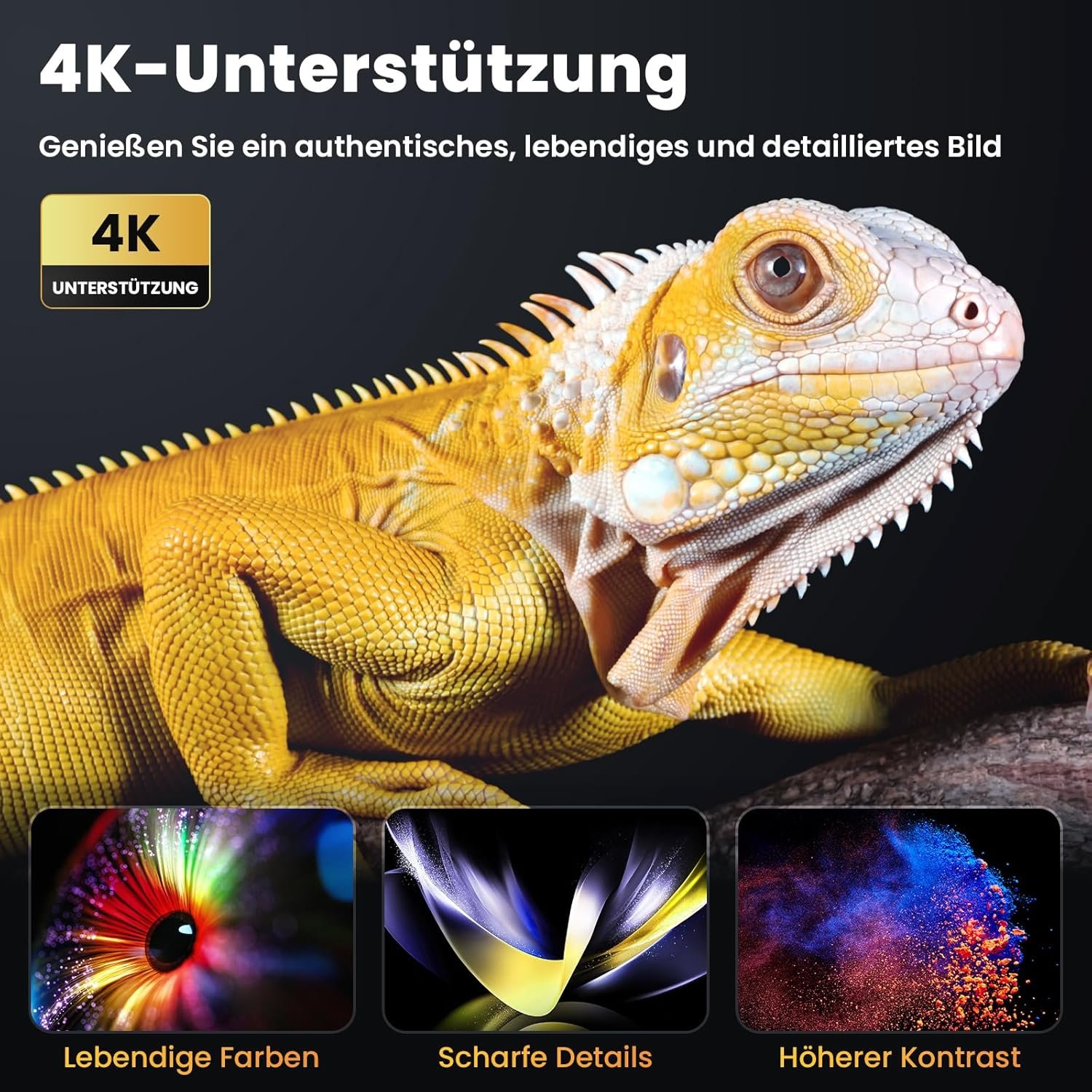 Hopvision Beamer, Full HD 1080p Beamer, Bluetooth Beamer 4K UNTERSTUTZT, Tragbart Mini Beamer Heimkino, Home/Outdoor Projektor Kompatibel MIT Smartphone/HDMI/USB/AV/Fire Stick/PS5 – Bild 2