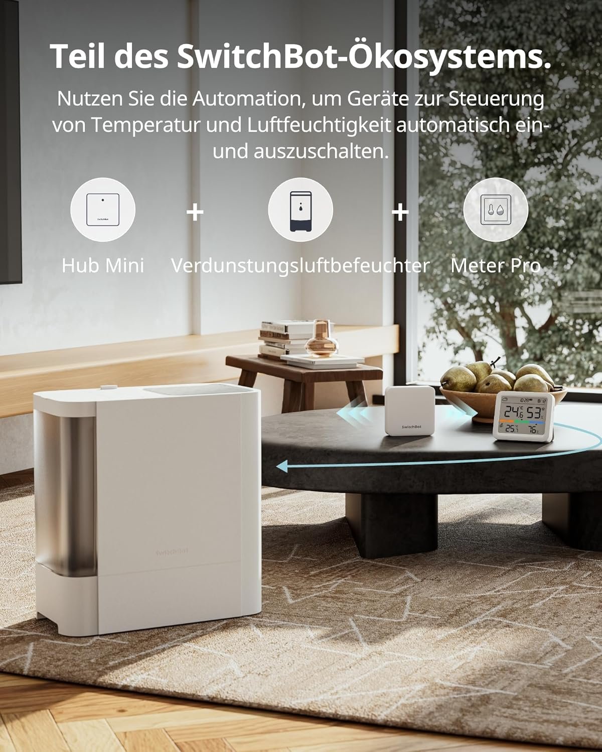 Switchbot Wlan Fästterstation Funk MIT Auzensensor, Materie Hygrometer Thermometer, Temperaturensor MIT IP65 Außenthermometer und Materie Hub, Kompatibel MIT Alexa, Apple Home, Google Home – Bild 8
