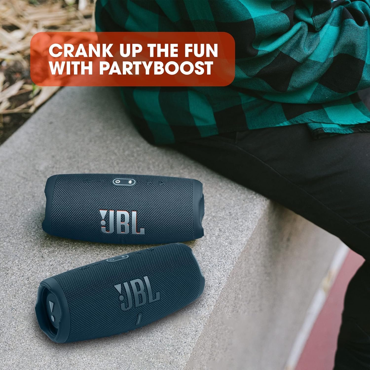 JBL Ladung 5 Bluetooth-Lautsprecher-Benzin-Blau-Wasserfeste, tragbare Boombox MIT Integrierter Powerbank-Eine Akku-Ladung für bis Zu 20 Stunden Kabellosen Musikgenuss – Bild 7