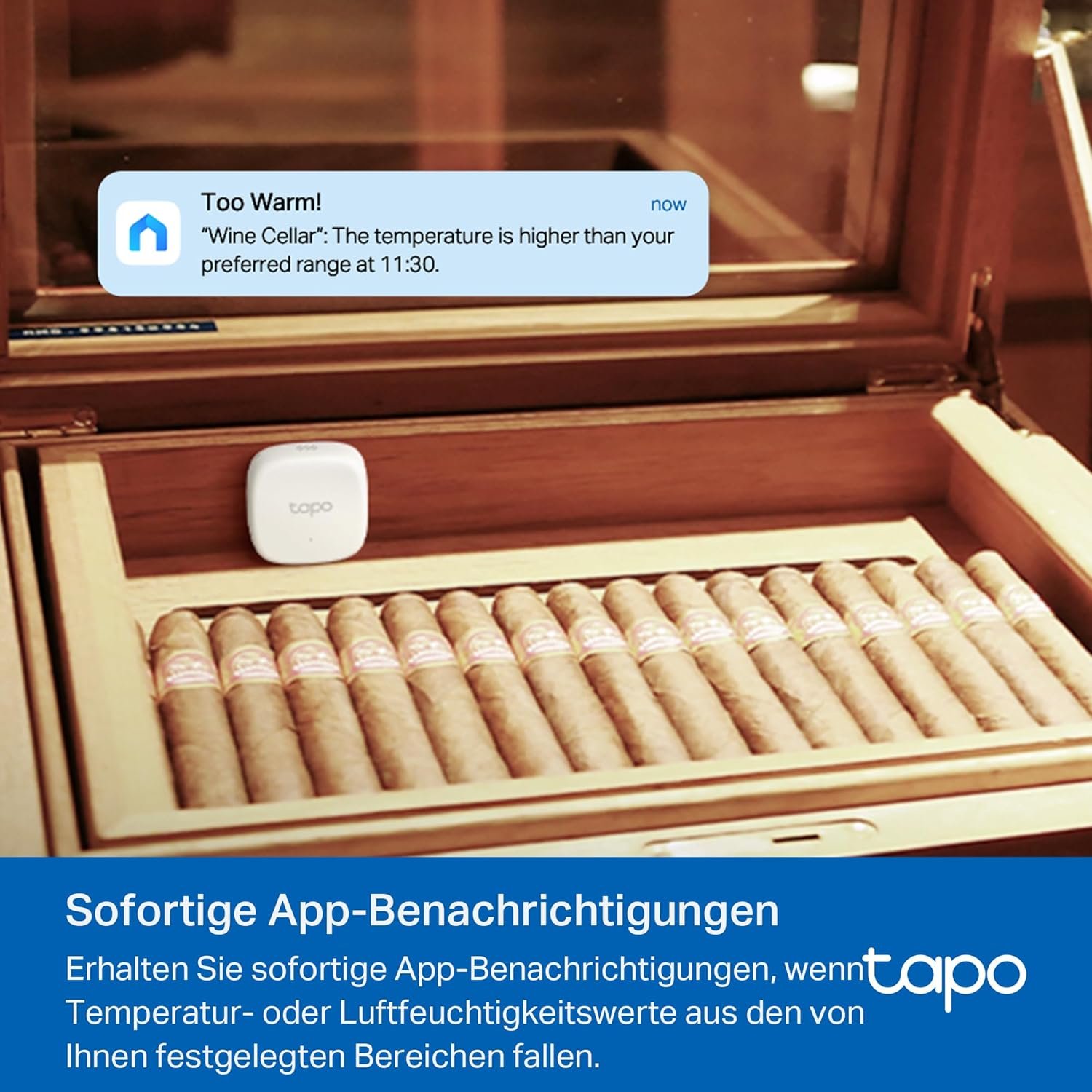 TAPO T310 Smart Temperatur & LuftfeuchtigKEITSMONITOR, Kostenlose datenspeicherung, Visuellle Grafiken, flexible Installation, App-Benachrichtungen, Hub H100 Erforderlich – Bild 5