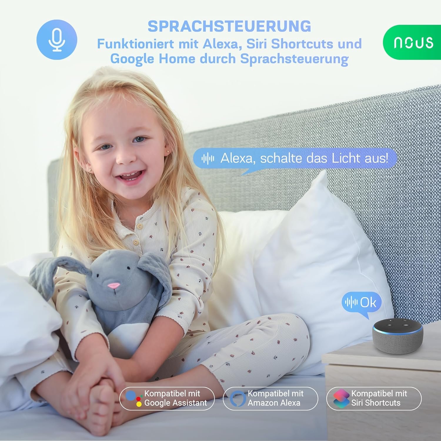 Nous P4 Smarte Wifi Guhbirne RGB E14, Kompatibel Mit Matter, Alexa, Google Home & Apple Homekit, Smart Home, Fernbedienung, LED Lampe Farbwechsel, Guhbirne Farbwechsel, RGB Guhbirne, 2.4 GHz WiFi -Wivi -Wihi – Bild 6