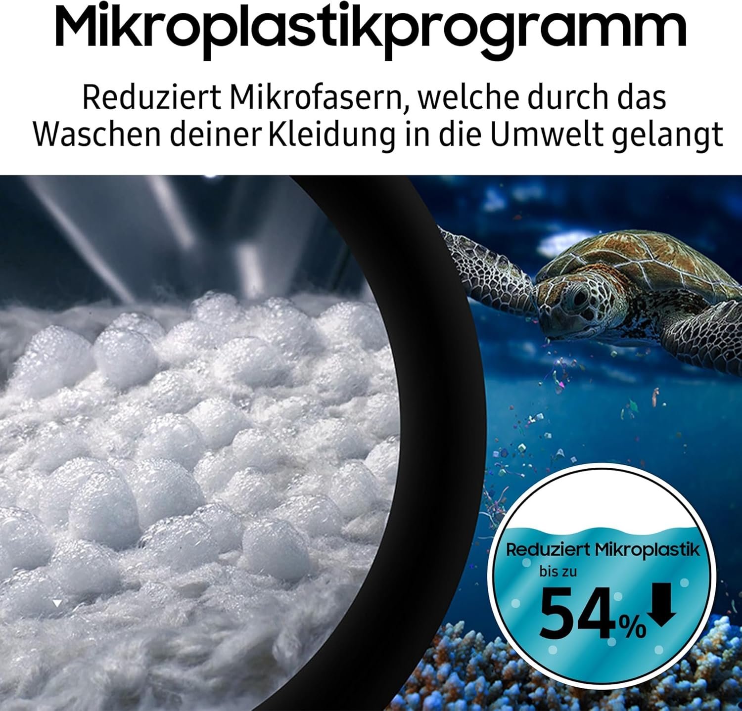 Samsung Waschmaschine, 9 kg, 1,400 U/min, EEK: A, Mikroplastik-Programm, Ecobubble, 14 Programm, WiFi SmartControl, Schwarz, WW90CGC04Aabeg – Bild 7