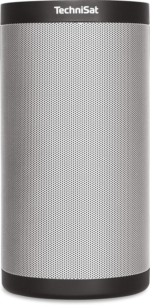 Technisat Technisound MR2 Multiroom Lautsprecher (MIT AudioStreaming, Internetio, 2 x 10 Watt Wireless Speaker, Spotify Connect, UPNP-Audio-Streaming) Schwarz/Silber